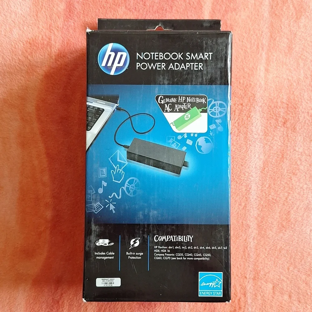 👩‍💻 HP notebook 90 Watt smart pin power adapter. New in unopened, sealed box.